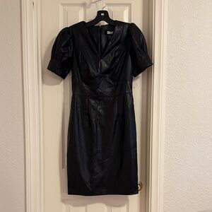 DKNY Elegant Black Midi Dress